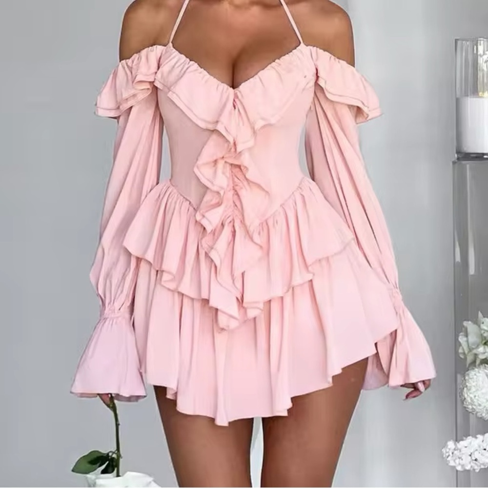 Pink Ruffled Dress